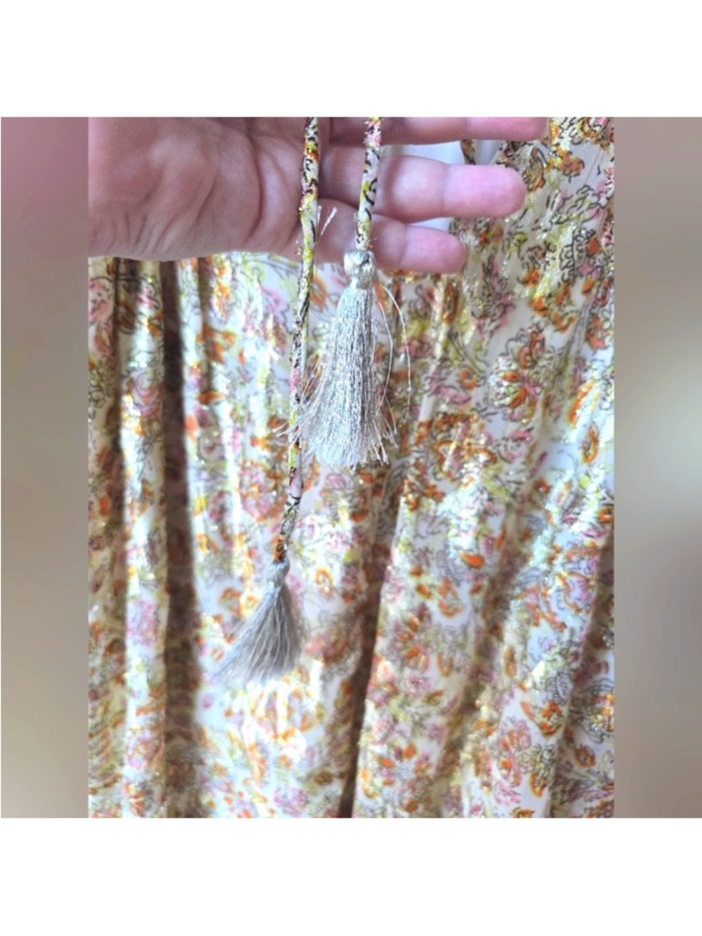 Goa Beachwear by Japna gold foil maxi dress - Picture 6 of 10